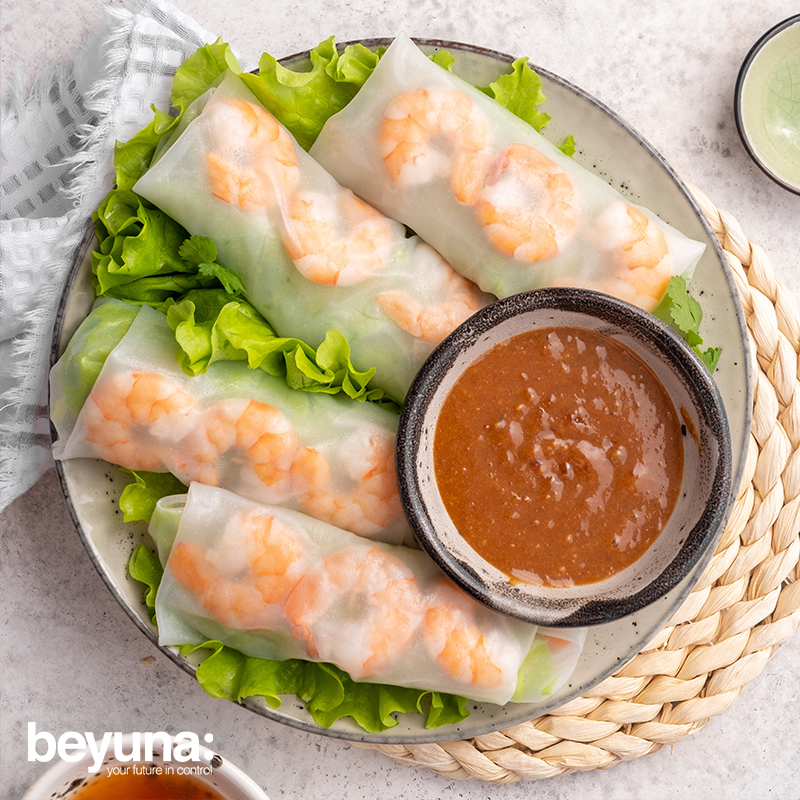 Rollitos de Verano con Camarones