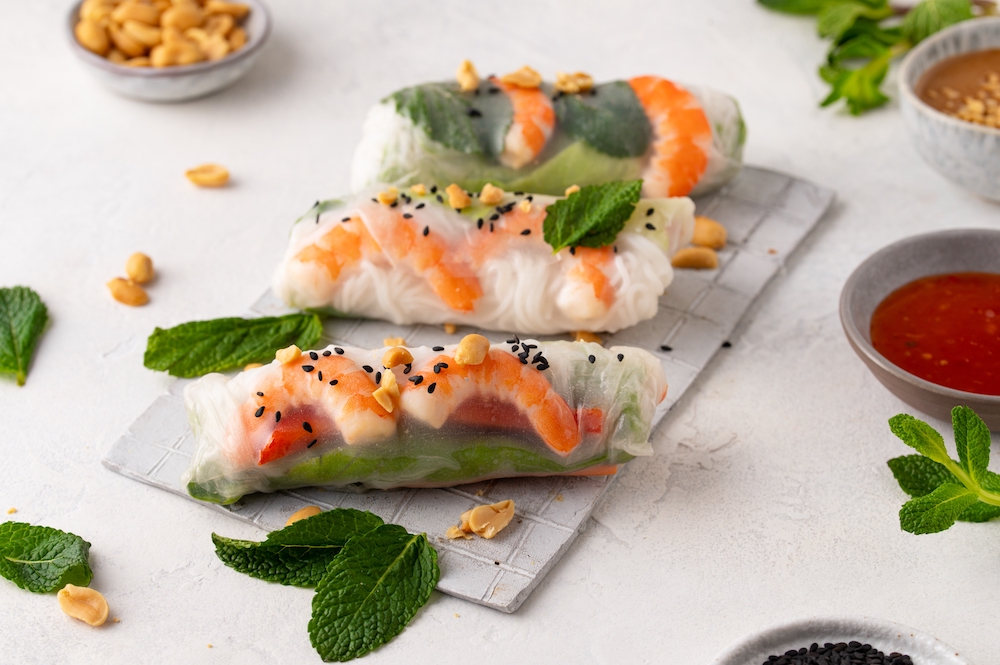 Summer rolls met garnalen