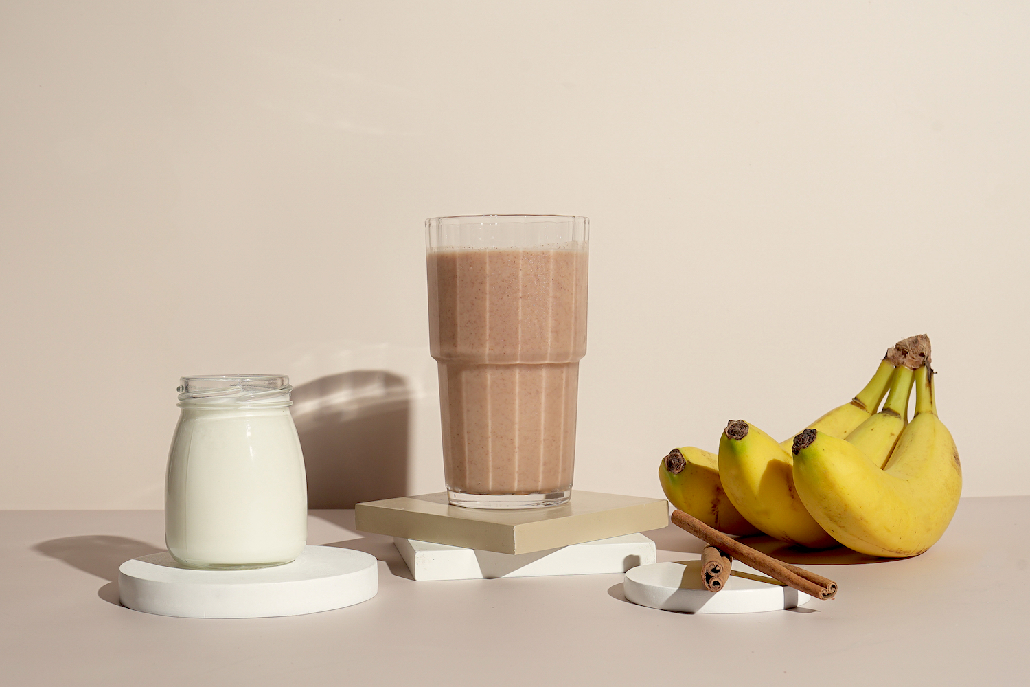 Chocolade-pindakaas protein smoothie