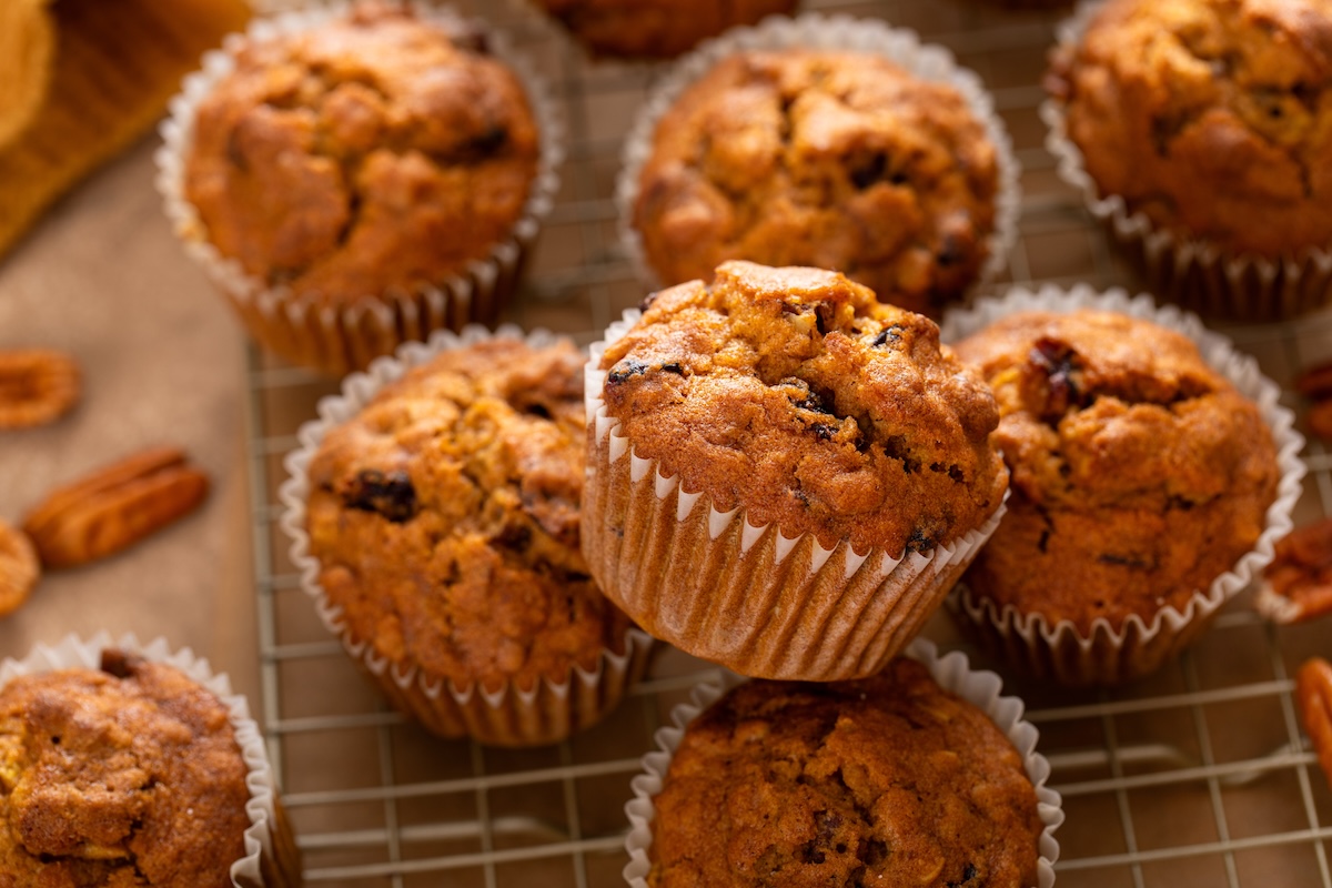 Muffins protéinés aux épices de citrouille