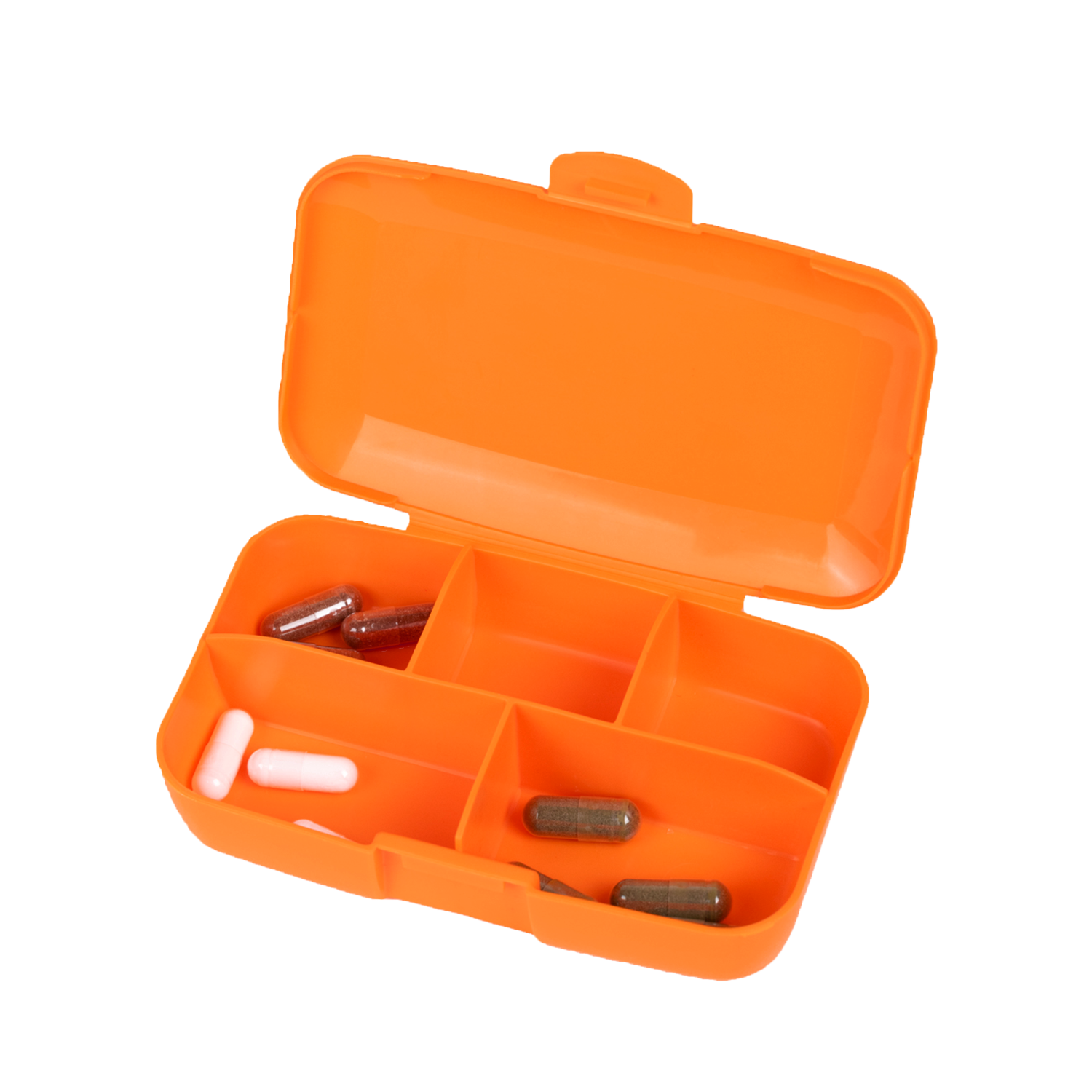 Orange pill box